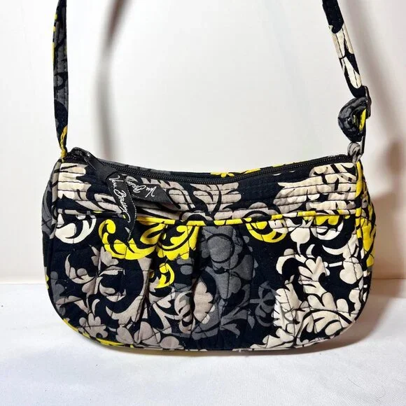 Vera Bradley (Retired) Baroque Small Purse-Black/Gold-Cloth-Pleated - Picture 6 of 15